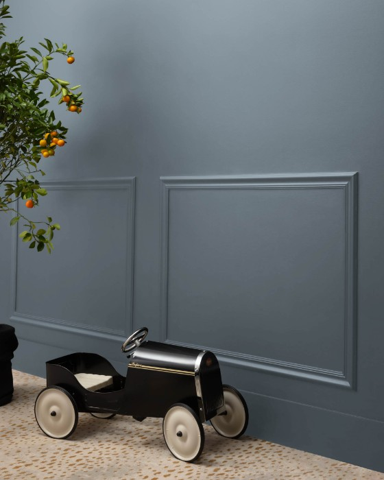 If sage isn't quite green enough for you, try this sage blue hue Benjamin Moore paint in your home.